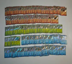Pokemon TCG Paldean Starters shiny holo lot of 156 sheets. JM64 - Image 1
