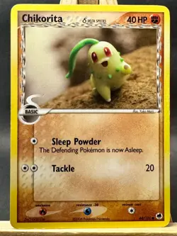 Chikorita (Delta Species) Yuka Morii Pokemon TCG Dragon Frontiers 44/101 LP/MP - Image 1