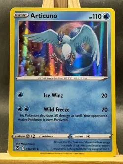 Articuno Holo Rare Pokemon Trading Card Game SWSH12: Silver Tempest 036/195 NM - Image 1