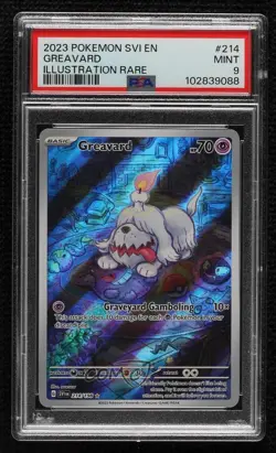 Greavard Illustration Rare Pokemon Scarlet & Violet Base Set SV1 PSA 9 MINT - Image 1