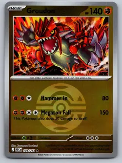 GROUDON (DUSK BALL) 108/217 REVERSE HOLO R POKEMON ASCENDED HEROES NM/M - Image 1
