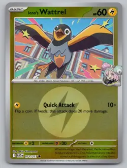 Iono's Wattrel (Energy Symbol) 071/217 Ascended Heroes Pokemon Reverse Holo NM - Image 1