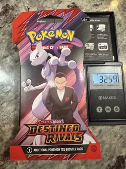 Pokemon Destined Rivals HEAVY 32.59g! Sleeved Booster -Possible GODU - Image 1