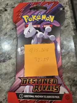 Pokemon Destined Rivals HEAVY 32.59g! Sleeved Booster -Possible GODU - Image 2
