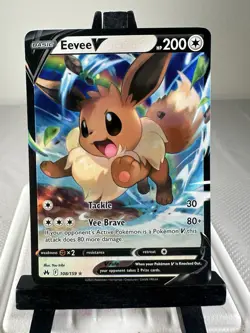 Pokemon TCG Eevee V 108/159 Sword & Shield Crown Zenith NM - Image 1