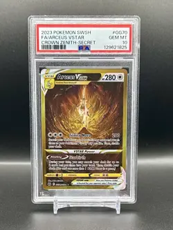 Pokemon TCG Arceus Vstar GG70/GG70 PSA 10 Crown Zenith Secret Rare - Image 3