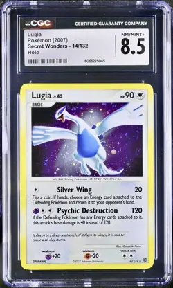 Pokemon Lugia Holo Secret Wonders 14/132 - CGC 8.5 w/ Holo Bleed - Image 1