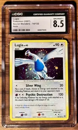 Pokemon Lugia Holo Secret Wonders 14/132 - CGC 8.5 w/ Holo Bleed - Image 3