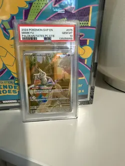 Mimikyu #075 Paldean Fates PSA 10 Pokemon Center Stamped ETB Promo - Image 1