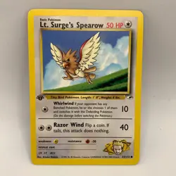 Pokemon - Lt. Surge's Spearow 83/132 1st Edition Common - WOTC Gym Heroes - NM - Image 1