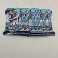 Lot of (8) Pokemon TCG Sword & Shield Chilling Reign Sleeved Packs SEALED - Image 1