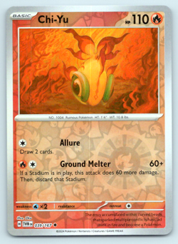 Pokemon Chi-Yu SV06: Twilight Masquerade TWM Reverse Holo 039/167 NM - Image 1