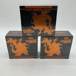 POKEMON TCG CHAMPION'S PATH ELITE TRAINER BOX LOT OF 3 SEALED ETB - Image 1