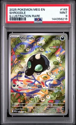 2025 POKEMON MEG EN-MEGA EVOLUTION #149 SHROODLE ILLUSTRATION RARE PSA 9 ‼ - Image 1