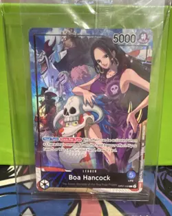SEALED One Piece CCG Boa Hancock OP07-038 Leader Promo PSA Magazine - Image 1