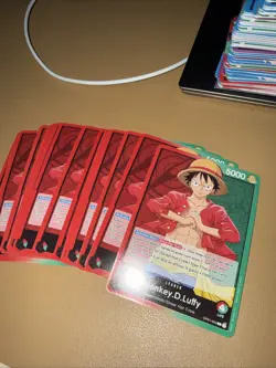 One Piece TCG Trafalgar Law OP01-002 Leader Pre Eratta Alpha Monkey D. Luffy Lot - Image 3