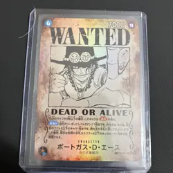 Portgas.D. Ace OP13-119 SEC SP Wanted Japanese One Piece Carrying on His Will NM - Image 2