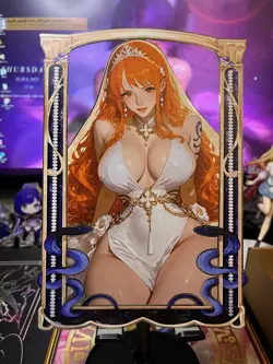 A5 Large Metal Card Serialized Waifu Anime Card Nami One Piece - Image 1