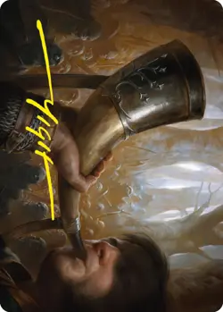 MTG Horn of Gondor Art Card (Gold-Stamped Signature) [The Lord of the Rings: Tal - Image 1