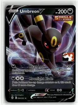 Umbreon V 094/203 Holo Prize Pack Series 1 Stamped English Pokemon Card (LP) - Image 1