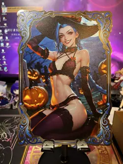 A5 Large Metal Card Serialized Waifu Anime Card Jinx U/40 - Image 1