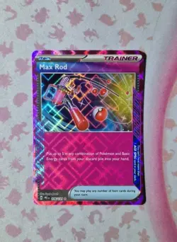 Max Rod 116/131 Holo Pokemon TCG Card Prismatic Evolutions Ace Spec - Image 1