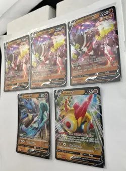 Pokemon Tcg 5 Card Lot Urshifu V 85/163 Falinks V 110/192 Lucario V 78/189 Rare - Image 4