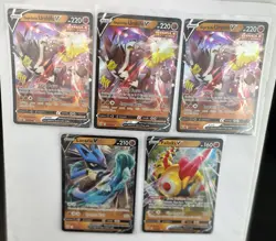 Pokemon Tcg 5 Card Lot Urshifu V 85/163 Falinks V 110/192 Lucario V 78/189 Rare - Image 5