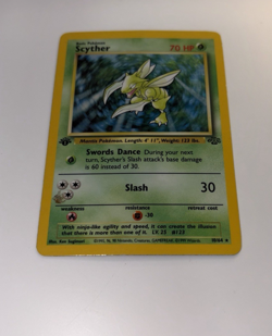 Scyther 10/64 Jungle 1st Edition Holo Rare Pokemon TCG - LP - Image 4