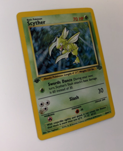 Scyther 10/64 Jungle 1st Edition Holo Rare Pokemon TCG - LP - Image 5
