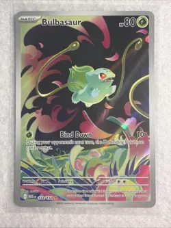 Pokemon TCG Bulbasaur Illustration Rare Full Art Holo 133/132 - Image 1