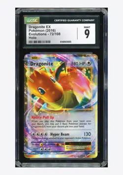 Pokemon CGC 9 Dragonite EX Holo 2016 72/108 Evolutions English - Image 1