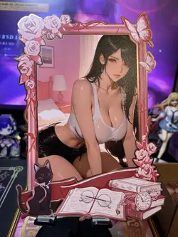 A5 Large Metal Card Serialized Waifu Anime Card Tifa Lockheart Random # - Image 1