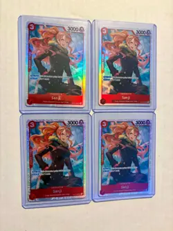 4x (Playset) Sanji OP10-005 Royal Blood Foil Secret Rare One Piece EN LP - Image 1