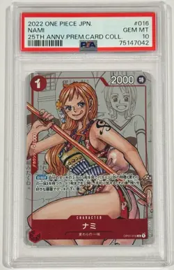 2022 One Piece Nami Premium 25th Anniversary OP01-016 PSA 10 Gem Mint Japanese - Image 1