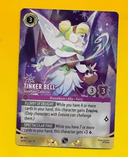FOIL Disney Lorcana Tinker Bell Snowflake Collector Winterspell Champion (14C) - Image 1