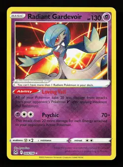Radiant Gardevoir 069/196 Holo Radiant Rare Lost Origin Pokemon Card - Image 1