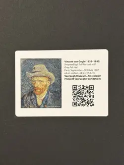 Pikachu With Grey Felt Hat Van Gogh Museum Pokemon Promo Card *INSERT ONLY* NM D - Image 1