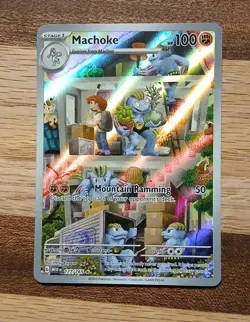 Pokemon Machoke Holo Card 177/165 SV Scarlet & Violet 151 English - Image 1