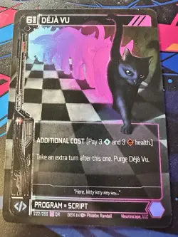 Neuroscape Deja Vu Quantum Rare QR Card English 222/255 TCG - Take Extra Turn - Image 1