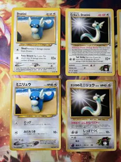 6x Dratini Card Bundle Lot English/Japanese 2000 Pokemon TCG - Image 2