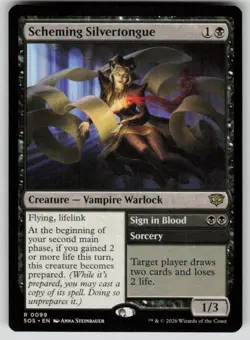 Scheming Silvertongue Rare Secrets of Strixhaven 99 MTG Near Mint 2026 - Image 1