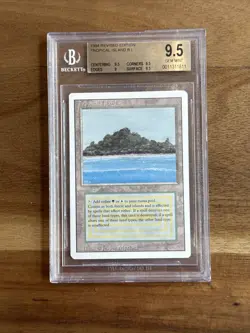 MTG Tropical Island - 3rd Edition Revised 1994 BGS 9.5 GEM MINT Reserve List - Image 1