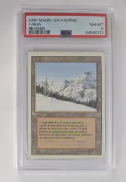 MTG 1994 Taiga Revised PSA 8 Magic The Gathering Dual Land - Image 1