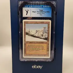 Magic The Gathering Revised Taiga Dual Land Graded CGC 7 Near Mint - Image 1