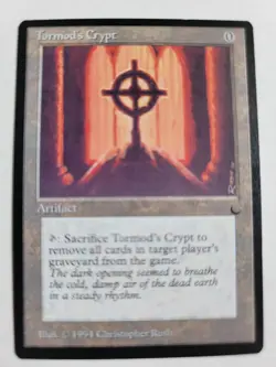 Unplayed Mint Unplayed Tormod's Crypt Dark Qimira Magic MTG Free Top Loader - Image 1