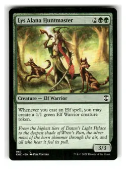 Lys Alana Huntmaster 67 Common Commander: Kaldheim Magic: The Gathering NM - Image 1