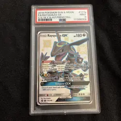 2018 POKEMON SUN & MOON CELESTIAL STORM 177a FULL ART/RAYQUAZA GX 2019 PSA 9 - Image 1