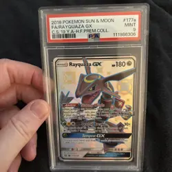 2018 POKEMON SUN & MOON CELESTIAL STORM 177a FULL ART/RAYQUAZA GX 2019 PSA 9 - Image 5