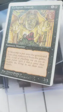 Mtg Magic The Gathering Cyclopean Mummy 4th Edition Miscut Offcut - Image 5